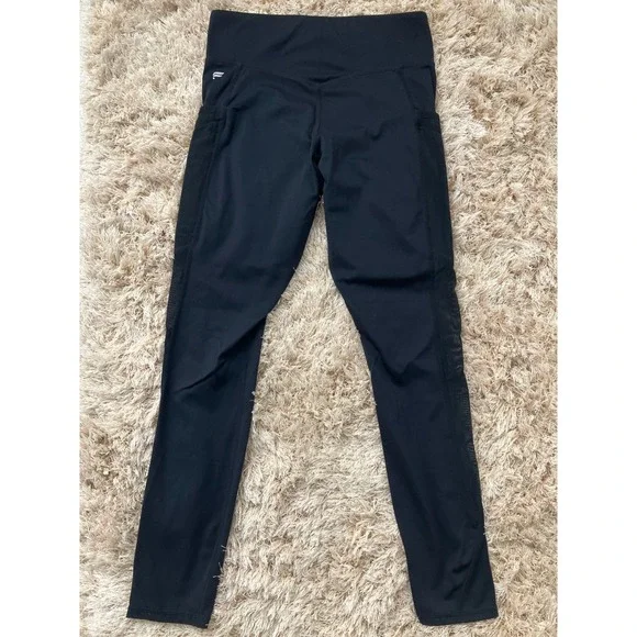 Fabletics Black High Waisted Side Pocket Athletic Leggings Womens Size Medium - Picture 4 of 9